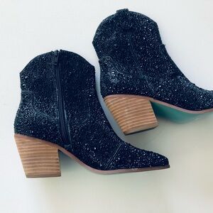 Betsey  Johnson sparkling black boots